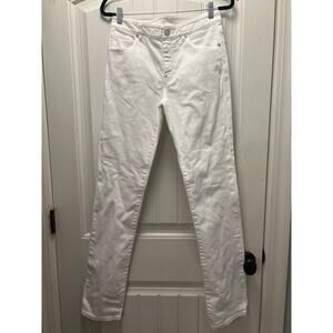 Elie Tahari Women’s Jade High Rise Fitted‎ Straight Leg Denim Jeans Size 8 White